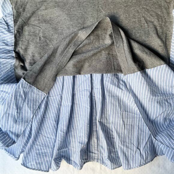 Deletta Women’s Short Sleeve Screw Neck Blouse size S, Gray & Blue - Picture 6 of 8